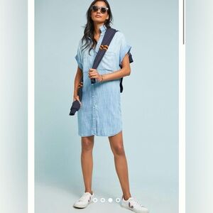 Anthropologie Cloth & Stone Wilson Chambray Dress